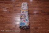 Grey Persian Tabriz Hand Knotted Wool & Silk Rug - 9' 0" X 12' 0"