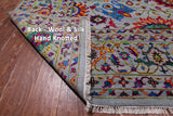 Grey Persian Tabriz Hand Knotted Wool & Silk Rug - 9' 0" X 12' 0"