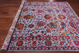 Grey Persian Tabriz Hand Knotted Wool & Silk Rug - 8' 0" X 10' 4"