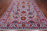 Grey Persian Tabriz Hand Knotted Wool & Silk Rug - 8' 0" X 10' 4"