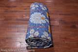 Blue Turkish Oushak Hand Knotted Wool Rug - 10' 4" X 13' 11"