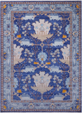 Blue Turkish Oushak Hand Knotted Wool Rug - 10' 4" X 13' 11"