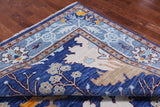 Blue Square Turkish Oushak Handmade Wool Rug - 10' 1" X 10' 1"