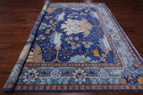 Blue Square Turkish Oushak Handmade Wool Rug - 10' 1" X 10' 1"