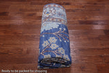 Blue Square Turkish Oushak Handmade Wool Rug - 10' 1" X 10' 1"