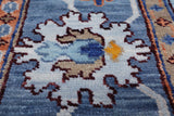 Blue Square Turkish Oushak Handmade Wool Rug - 10' 1" X 10' 1"