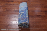 Blue Turkish Oushak Hand Knotted Wool Rug - 6' 2" X 8' 11"
