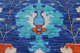 Blue Turkish Oushak Hand Knotted Wool Rug - 12' 3" X 15' 2"