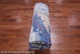 Blue Square Turkish Oushak Handmade Wool Rug - 11' 3" X 11' 3"