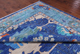 Blue Turkish Oushak Handmade Wool Rug - 13' 2" X 17' 3"