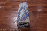 Blue Turkish Oushak Hand-Knotted Wool Rug - 5' 2" X 8' 5"