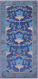 Blue Turkish Oushak Hand Knotted Wool Rug - 7' 1" X 14' 7"