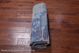 Blue Square Turkish Oushak Hand Knotted Wool Rug - 6' 0" X 6' 0"