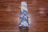 Blue Square Turkish Oushak Handmade Wool Rug - 9' 1" X 9' 1"