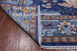 Blue Square Turkish Oushak Handmade Wool Rug - 9' 1" X 9' 1"