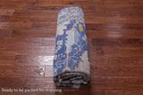 Blue Square Turkish Oushak Handmade Wool Rug - 6' 2" X 6' 2"