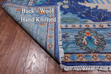 Blue Turkish Oushak Hand Knotted Wool Rug - 8' 1" X 9' 10"