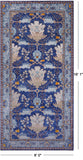 Blue Turkish Oushak Hand Knotted Wool Rug - 8' 0" X 16' 1"