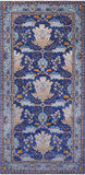 Blue Turkish Oushak Hand Knotted Wool Rug - 8' 0" X 16' 1"