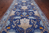 Blue Turkish Oushak Hand Knotted Wool Rug - 8' 0" X 16' 1"