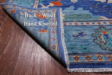 Blue Turkish Oushak Handmade Wool Rug - 10' 3" X 13' 11"