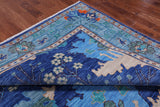 Blue Square Turkish Oushak Handmade Wool Rug - 10' 2" X 10' 2"