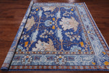 Blue 8' Square Turkish Oushak Hand Knotted Wool Rug - 8' 2" X 8' 2"