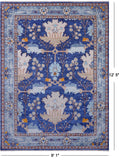 Blue Turkish Oushak Hand Knotted Wool Rug - 9' 1" X 12' 5"