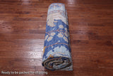 Blue Turkish Oushak Hand Knotted Wool Rug - 9' 1" X 12' 5"