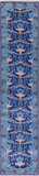 Blue Turkish Oushak Hand Knotted Wool Runner Rug - 2' 7" X 11' 9"