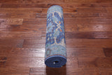 Blue Turkish Oushak Handmade Wool Runner Rug - 2' 7" X 10' 0"