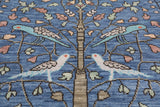 Blue Tree Of Life Persian Handmade Wool Rug - 9' 3" X 11' 11"