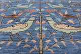 Blue Tree Of Life Persian Handmade Wool Rug - 9' 3" X 11' 11"