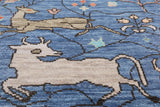 Blue Tree Of Life Persian Handmade Wool Rug - 9' 3" X 11' 11"