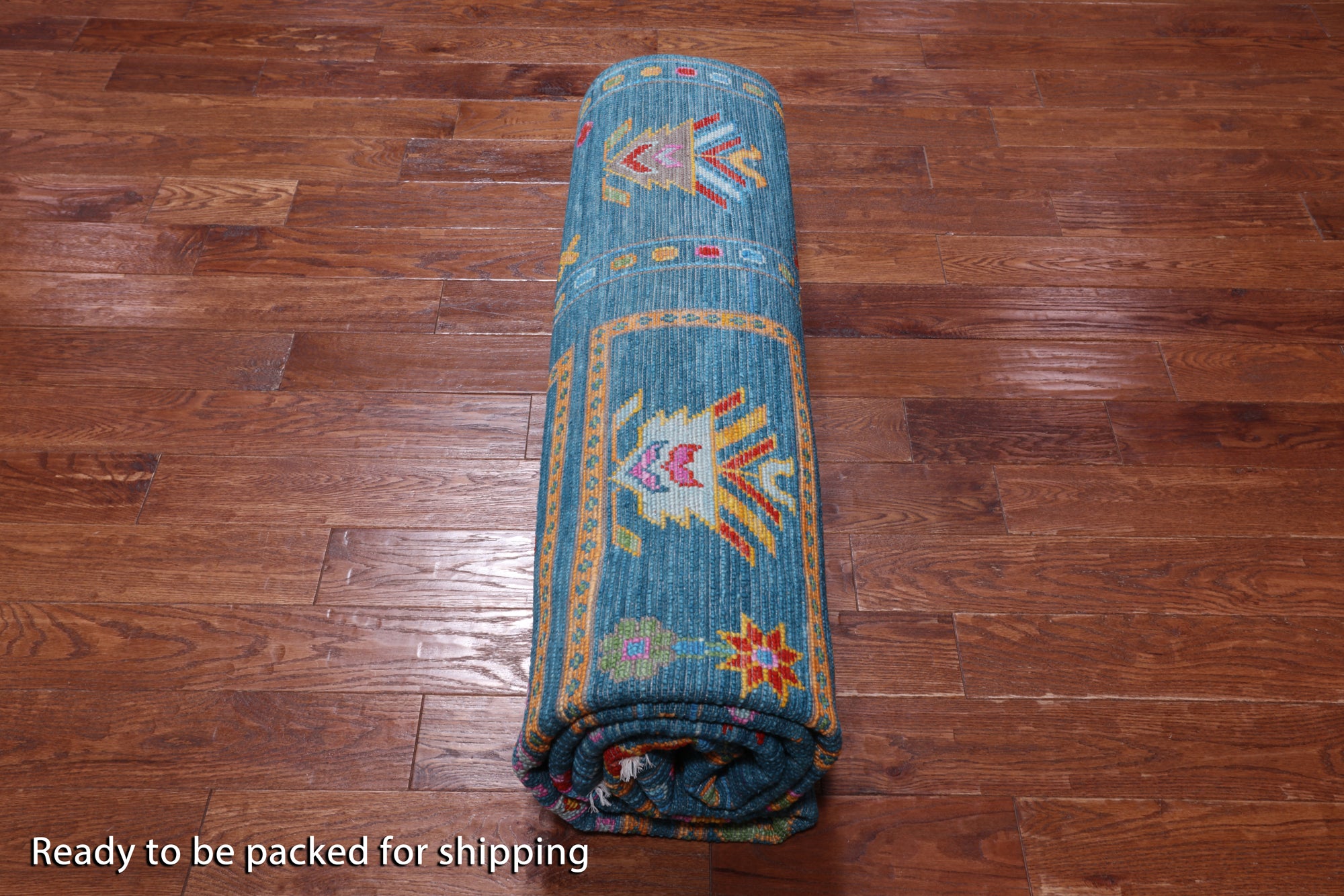 Blue Tribal Persian Gabbeh Handmade Wool Rug - 8' 0" X 10' 0"