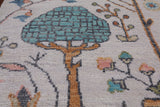 Ivory Tree Of Life Persian Hand Knotted Wool Rug - 10' 1" X 13' 9"