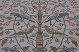 Ivory Tree Of Life Persian Handmade Wool Rug - 9' 3" X 11' 10"