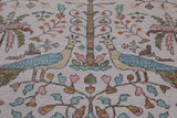Ivory Tree Of Life Persian Handmade Wool Rug - 9' 3" X 11' 10"