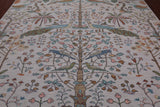 Ivory Tree Of Life Persian Handmade Wool Rug - 9' 3" X 11' 10"