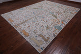 Ivory Tree Of Life Persian Handmade Wool Rug - 9' 3" X 11' 10"