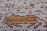 Ivory Tree Of Life Persian Handmade Wool Rug - 9' 3" X 11' 10"