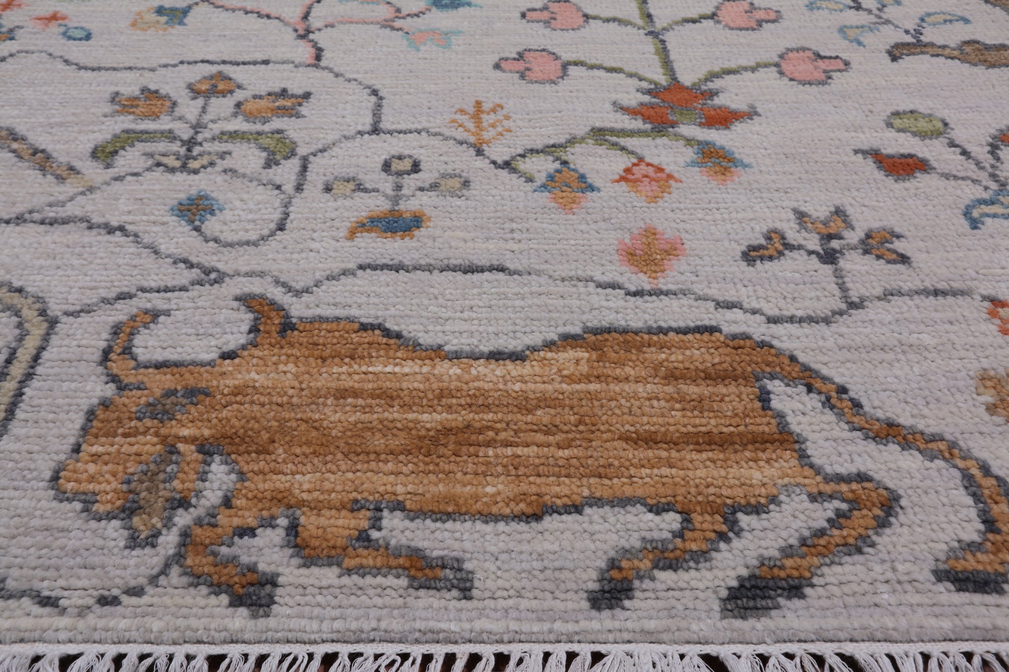 Ivory Tree Of Life Persian Handmade Wool Rug - 9' 3" X 11' 10"