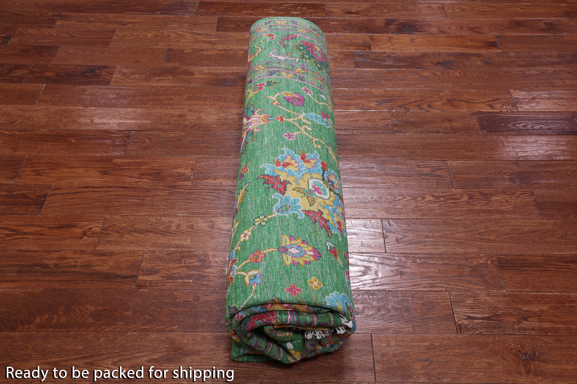 Green Persian Tabriz Handmade Silk Rug - 8' 1" X 10' 0"