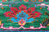 Green Persian Tabriz Handmade Silk Rug - 8' 1" X 10' 0"