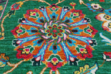 Green Persian Tabriz Handmade Silk Rug - 8' 1" X 10' 0"