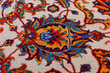 Ivory Persian Tabriz Hand Knotted Wool & Silk Rug - 8' 1" X 10' 0"