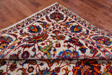 Ivory Persian Tabriz Hand Knotted Wool & Silk Rug - 8' 1" X 10' 0"