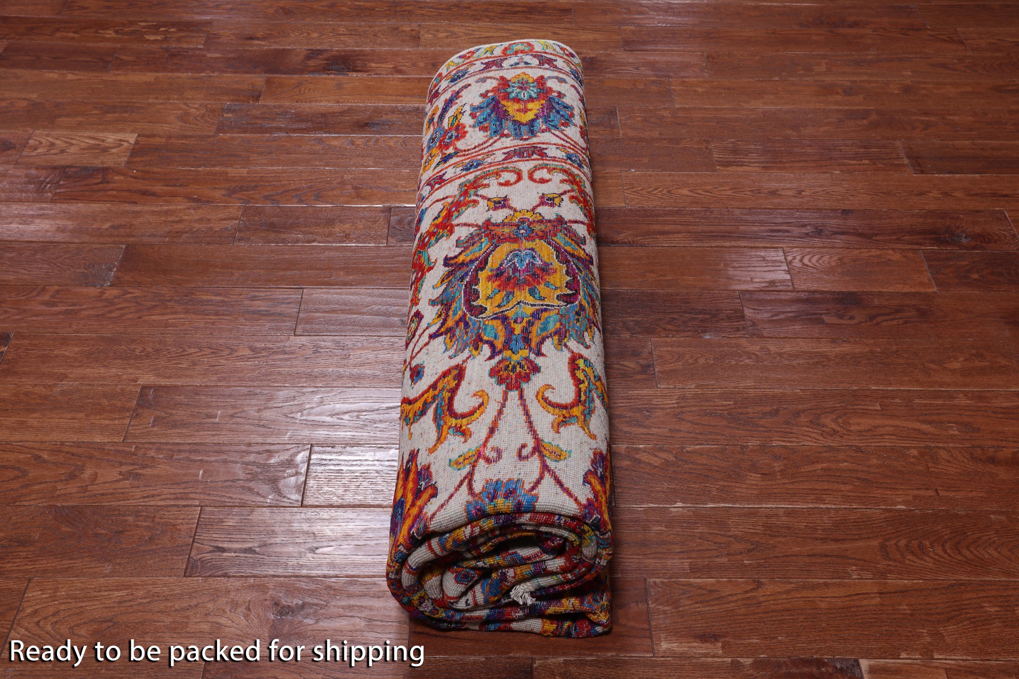 Ivory Persian Tabriz Hand Knotted Wool & Silk Rug - 8' 1" X 10' 0"