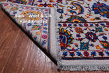 Grey Persian Tabriz Hand Knotted Wool & Silk Rug - 8' 0" X 10' 1"