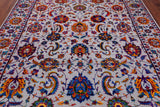 Grey Persian Tabriz Hand Knotted Wool & Silk Rug - 8' 0" X 10' 1"